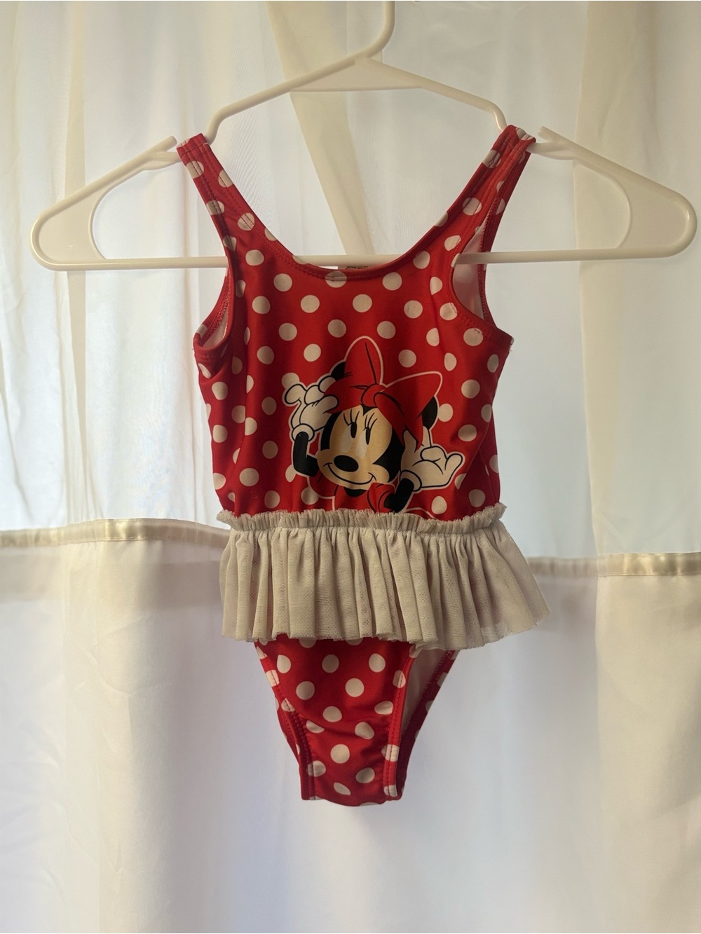 Minnie Mouse Polka Dot One-Piece Swimsuit with Ruffle